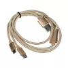 Cavo USB Akasa AK-CBUB42-12GL 1,2 m USB 2.0 USB A USB C/Micro-USB B oro (AK-CBUB42-12GL)