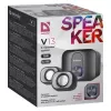 Diffusori desktop 2.1 DEFENDER V13 — 11 W RMS (6 W satelliti, 5 W subwoofer), alimentazione USB, ingresso 3,5 mm, nero