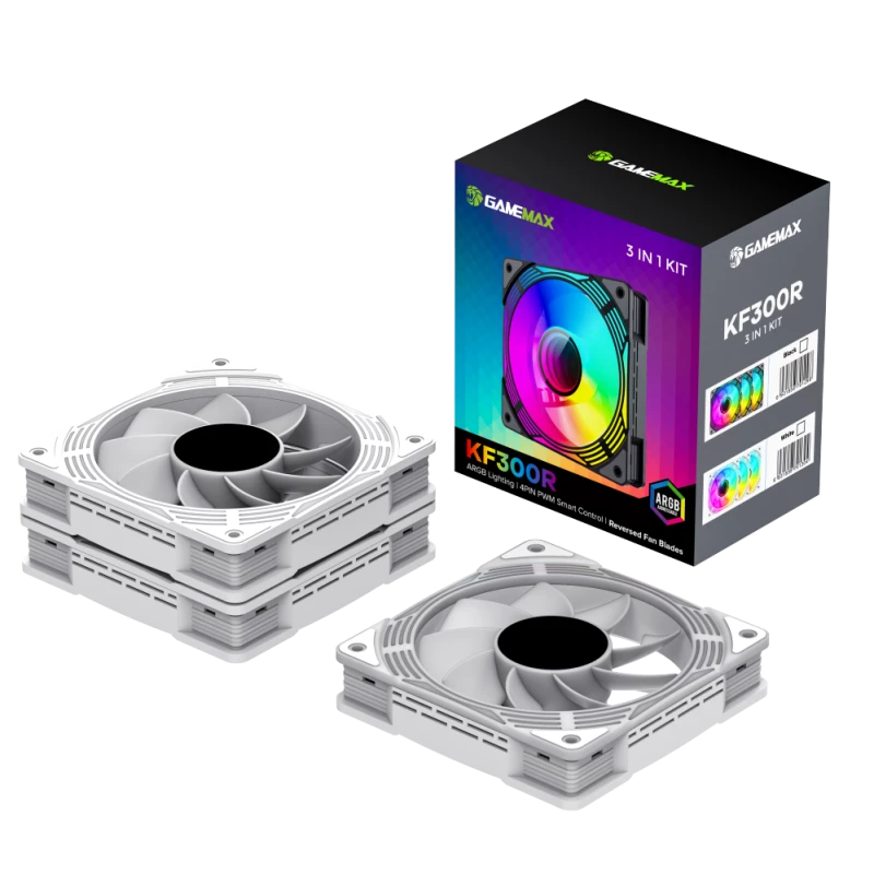 Gamemax | Ventola per case | KF300R BK | Bianco
