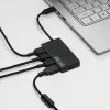 Akyga AK-AD-52 hub USB-C attivo, USB-C (M) a 4x USB-A (F), USB 3.1, 20 cm