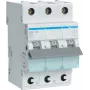 Hager MBS340. Corrente nominale: 40 A. Tipo: curva B, numero moduli (max): 3 moduli. Larghezza: 52,5 mm, profondità: 70 mm, altezza: 83,4 mm (MBS340)