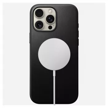 Custodia per smartphone Nomad NM01693185 per Apple iPhone 16 Pro Max, pelle/TPU/PC, nero, per schermo da 17,5 cm (6,9 pollici)