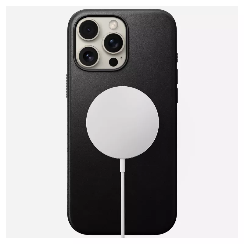 Custodia per smartphone Nomad NM01693185 per Apple iPhone 16 Pro Max, pelle/TPU/PC, nero, per schermo da 17,5 cm (6,9 pollici)