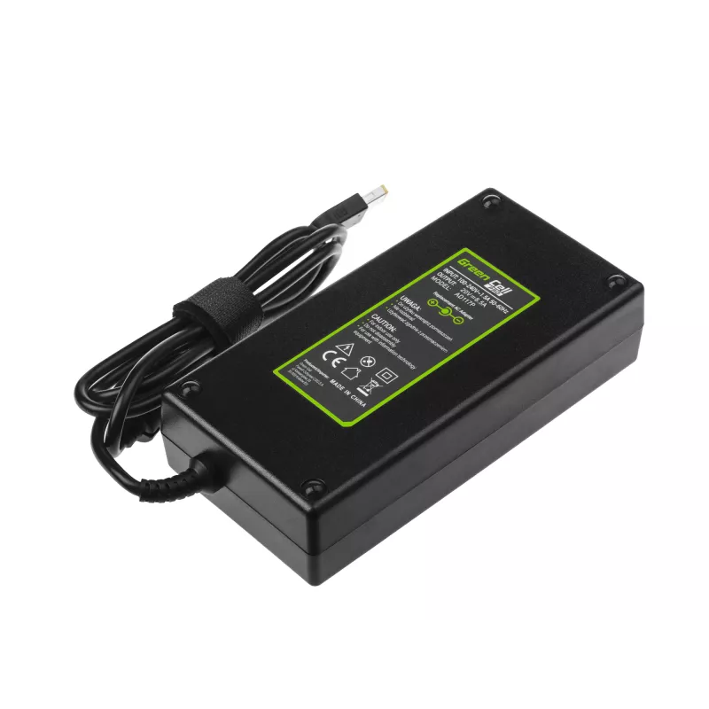 Alimentatore Green Cell AD117P 170W 20V 8,5A per laptop Lenovo, da interno AC/DC, nero