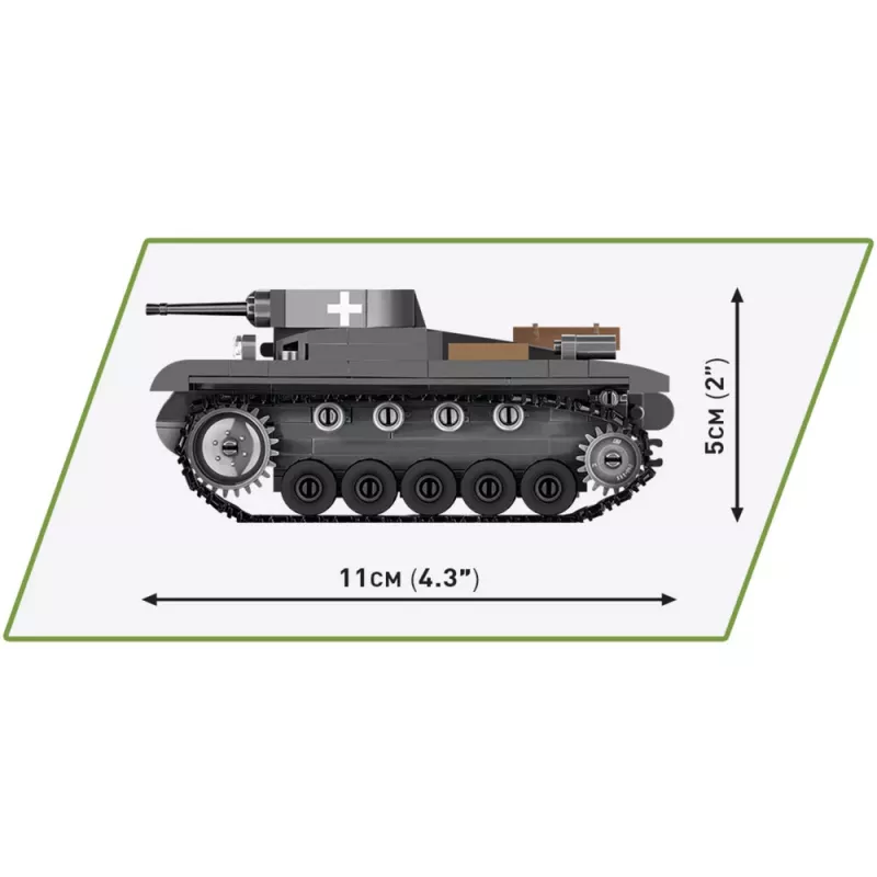 Kit di costruzione Cobi Panzer II Ausf. A — 250 pezzi, nero