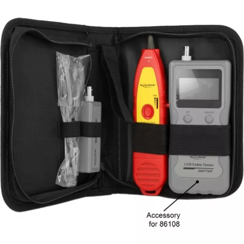 Delock 86109 cable finder per tester per cavi 86108, rosso/giallo