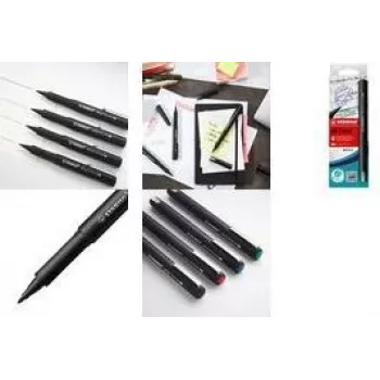 Fineliner STABILO dr!ver Medium nero blu verde rosso 4 pz.