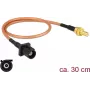 DeLOCK 89676 cavo antenna FAKRA A (M) – SMB (M), RG-316, 0,3 m
