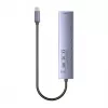 Hub USB-C Unitek H1124AGY01 con 100W PD, HDMI 2.0, 2x USB‑A, 2x USB‑C, lettore schede SD/microSD — alluminio
