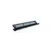 Patch panel 19 pollici 24 porte, CAT6, S/FTP, 1U, gestione cavi, nero (completo)