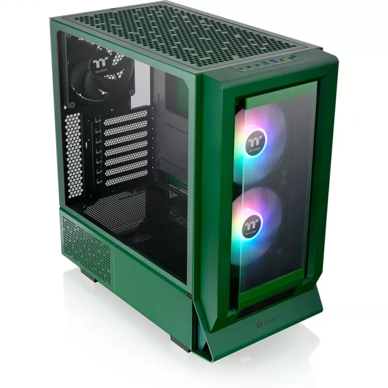 Ceres 350 MX, Case Tower Verde scuro, vetro temperato x 2