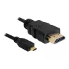 DeLOCK - Cavo video / audio - HDMI - 32 AWG - HDMI, 19 poli (M) - 19 poli Micro-HDMI (M) - 3 m (82663)