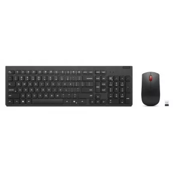 Set tastiera e mouse wireless Lenovo Essential Wireless Combo Gen2 — nero, layout compatto, connessione wireless