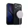 Custodia per smartphone Crong compatibile MagSafe per iPhone 17 Pro – Hybrid nero