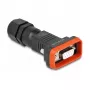 DeLOCK D-Sub 9 poli presa IP67 connettore impermeabile nero arancione