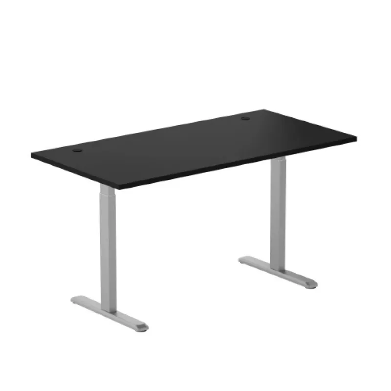Tavolo regolabile in altezza Up Up Bjorn grigio, piano M nero