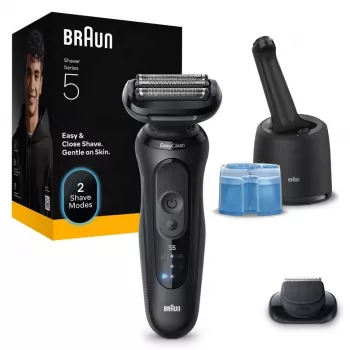 Rasoio elettrico BRAUN SHAVER 52‑N7200cc nero — rasoio a lamina, ricaricabile, rasatura bagnata e asciutta