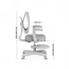 Sedia da ufficio girevole mark adler Junior 4.6 grigio — sedia da lavoro ergonomica compatta