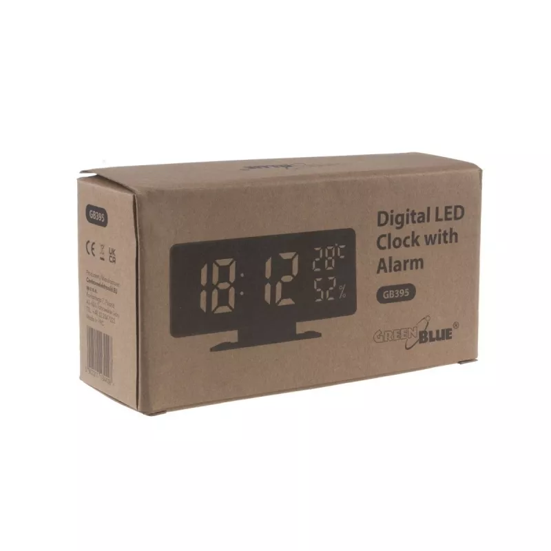 Sveglia digitale LED GreenBlue GB395 con indicazione della temperatura
