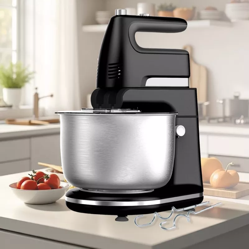 Frullatore Maestro MR-553 con ciotola rotante in acciaio inox, 600 W, nero