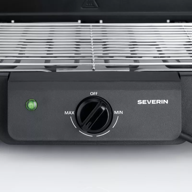 Griglia elettrica da tavolo SEVERIN PG 8594 — 2000 W, griglia rettangolare, nero