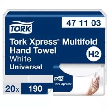 Asciugamani di carta pieghevoli Tork Xpress Multifold Universal H2 2 veli, 23,4 x 21,3 cm (20 pz.)