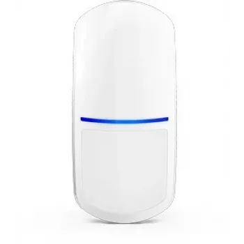 Rilevatore di movimento SATEL slim-DUAL-PRO — PIR + microonde, rilevamento fino a 24 m, angolo 90°, 12 V DC, altezza max 2,4 m, dimensioni compatte (62×137×42 mm)