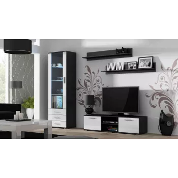 Cama supporto TV SOHO 140 nero/bianco lucido
