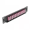 Patch panel fibra ottica DeLOCK 10 pollici 12 porte LC quad viola 1U nero