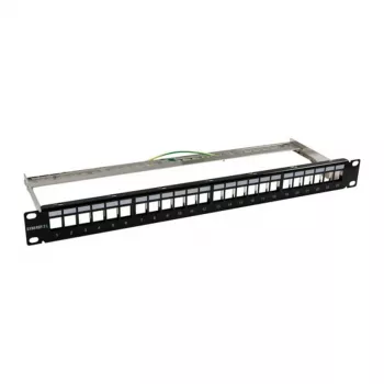 Keystone, supporto moduli, 48,30 cm (19) patch panel per 24x moduli TP, 1HE, nero (S216320)