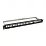 Keystone, supporto moduli, 48,30 cm (19) patch panel per 24x moduli TP, 1HE, nero (S216320)