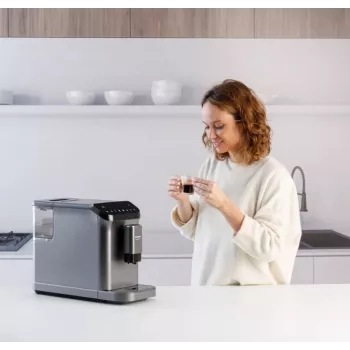 Macchina per caffè espresso Taurus Accento Latte automatica, macinacaffè integrato, serbatoio acqua 1,5 L, vano chicchi di caffè
