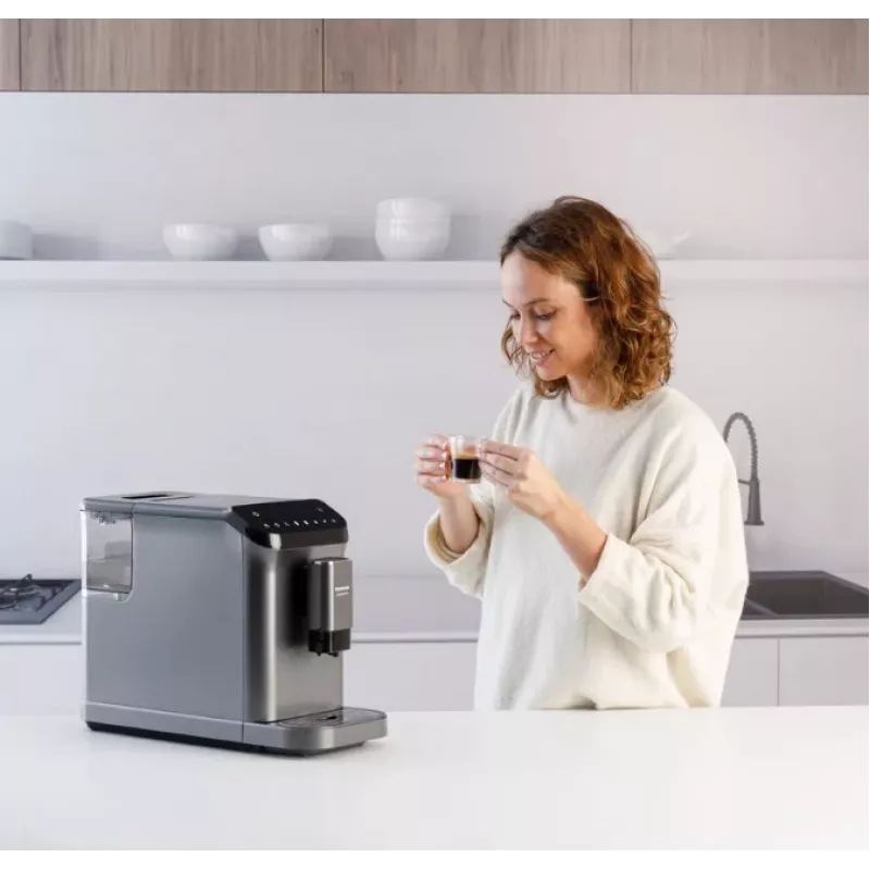 Macchina per caffè espresso Taurus Accento Latte automatica, macinacaffè integrato, serbatoio acqua 1,5 L, vano chicchi di caffè