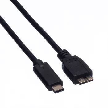 ROLINE - cavo USB - USB Type-C (M) a Micro-USB Type-B (M) - 50 cm - nero (11.02.9005)