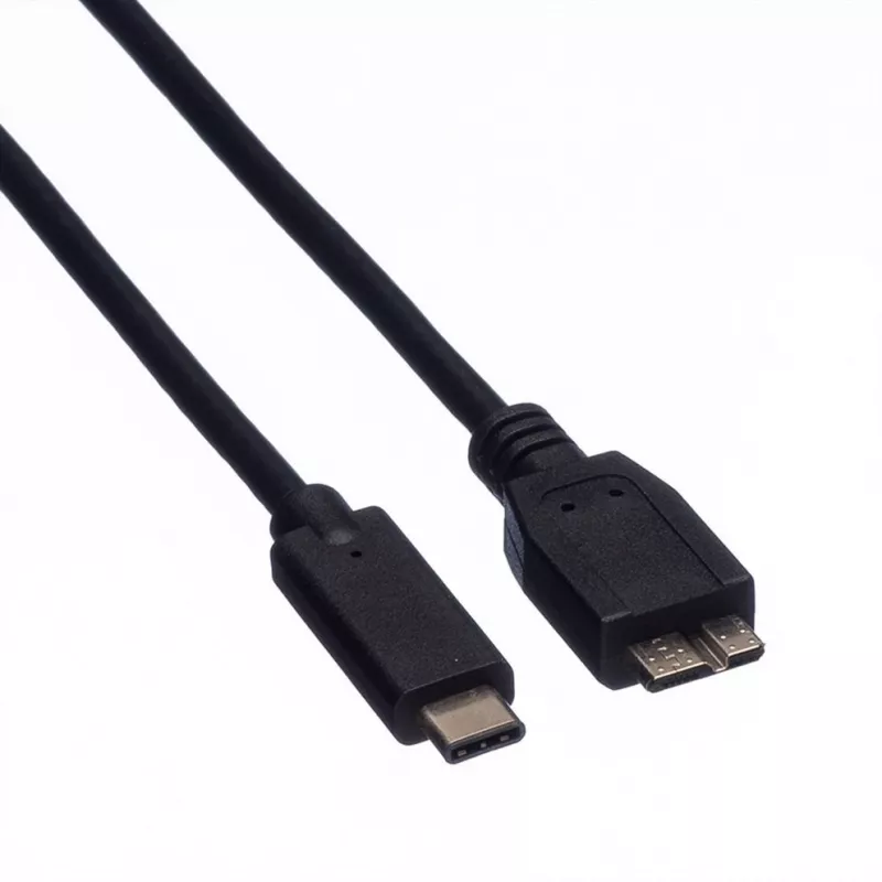 ROLINE - cavo USB - USB Type-C (M) a Micro-USB Type-B (M) - 50 cm - nero (11.02.9005)