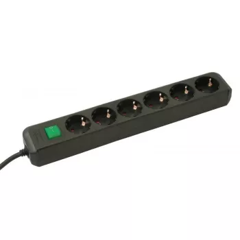 brennenstuhl Eco-Line - prolunga - prese di uscita: 6 - 1,5 m - nero