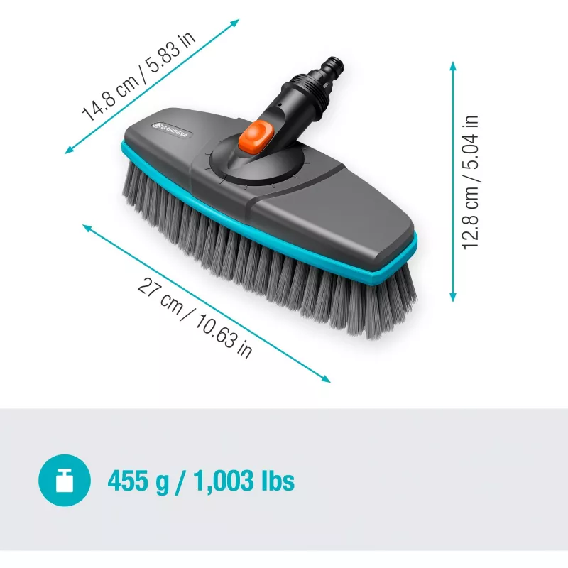 Gardena Cleansystem spazzola con manico soft, 18810-20