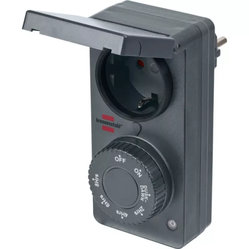 Timer con sensore crepuscolare DDT IP 44 antracite