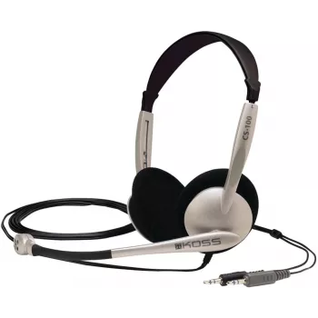 Cuffie on-ear con filo Koss CS100 con microfono, nero/oro