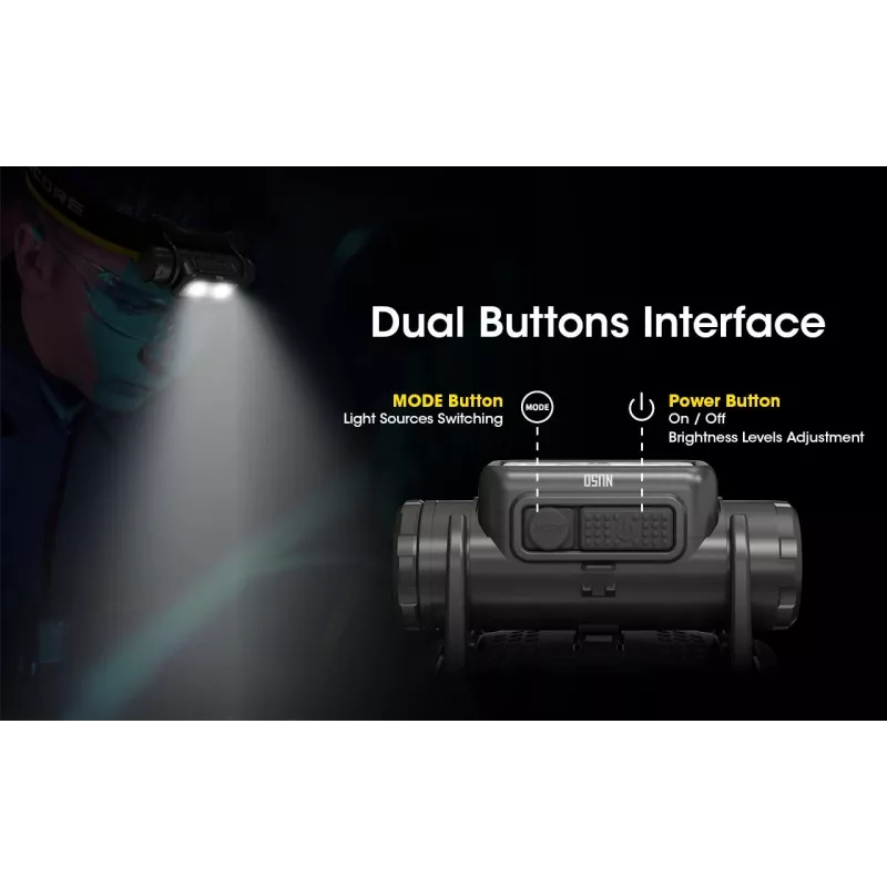 Torcia frontale Nitecore NU50 nero giallo LED impermeabile antiurto