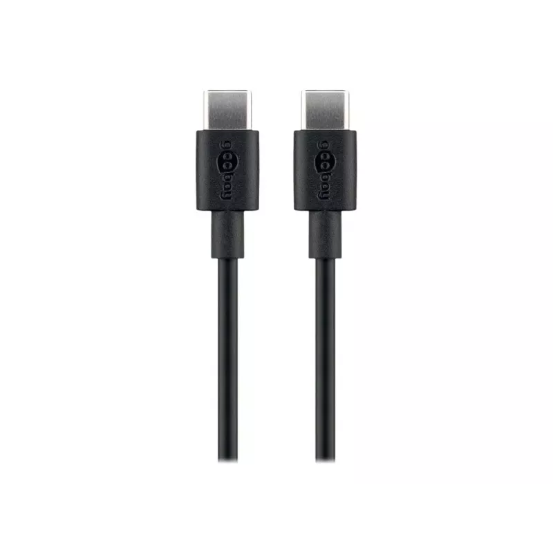 Wentronic goobay - cavo USB - USB-C (M) a USB-C (M) - USB 2.0 3 A - 0,5 m - nero (66316)