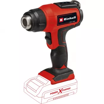 Pistola ad aria calda a batteria Power X-Change TE-HA 18 Li-Solo, 18 Volt, soffiatore ad aria calda rosso/nero, senza batteria e caricabatterie