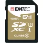 EMTEC Speedin - scheda di memoria flash - 64 GB - UHS Class 3 / Class10 - SDXC UHS-I (ECMSD64GXC10SP)