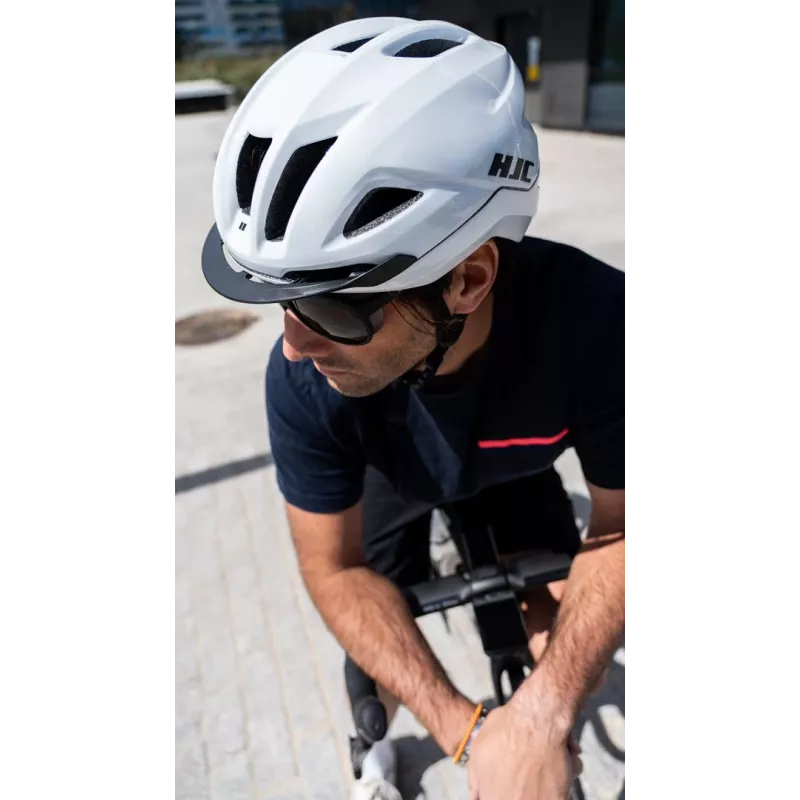 Casco da bici HJC Crosser, bianco, taglia L