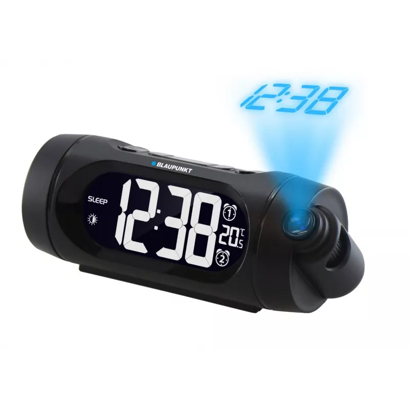 Blaupunkt CRP9BK radiosveglia, FM PLL, proiettore, 2 sveglie, ricarica USB, temperatura interna, nero