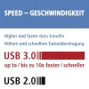 Hama 123900 lettore di schede USB 3.0 SD/microSD, alluminio, nero/argento