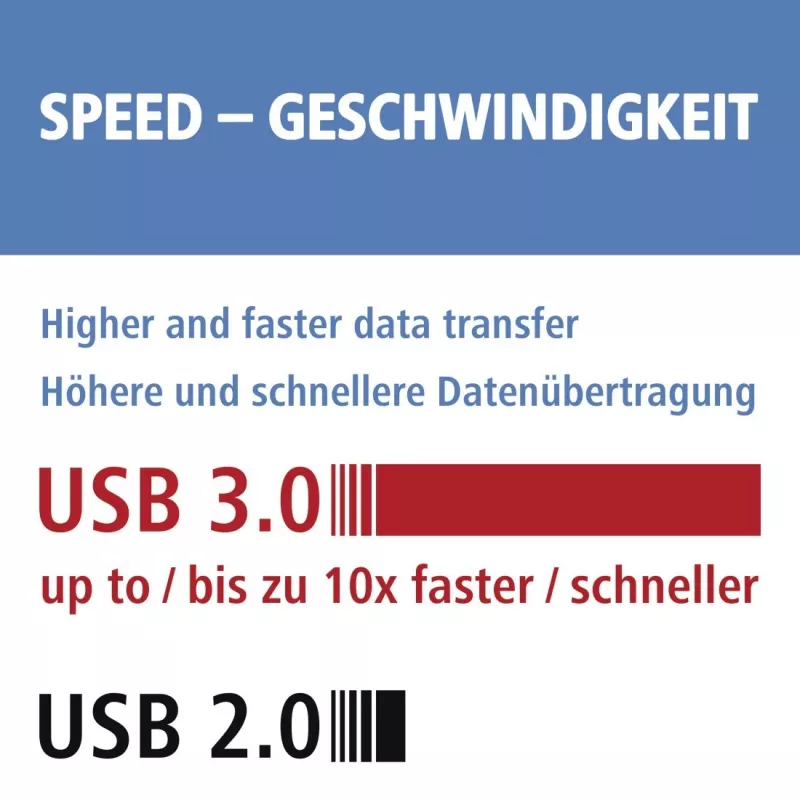 Hama 123900 lettore di schede USB 3.0 SD/microSD, alluminio, nero/argento