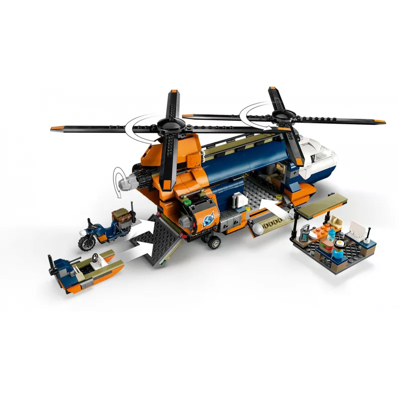 LEGO City 60437 elicottero Jungle Explorer al campo base