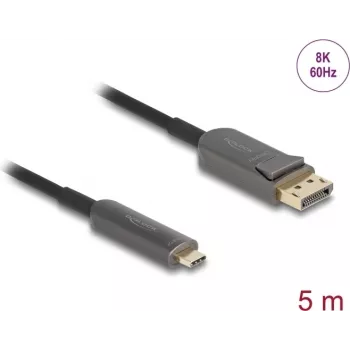 DELOCK cavo ottico attivo USB-C su DisplayPort 81604 4K 60Hz, USB-C (Alt Mode) su DP, 1,8 m