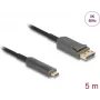 Delock 81604 cavo ottico attivo da USB-C a DisplayPort, 8K 60 Hz, 40 Gbps, 5 m
